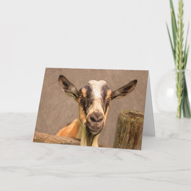 Handsome Goat Father's Day Holiday Card (Front)