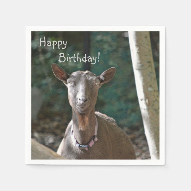 Handsome Goat Napkin (Front)