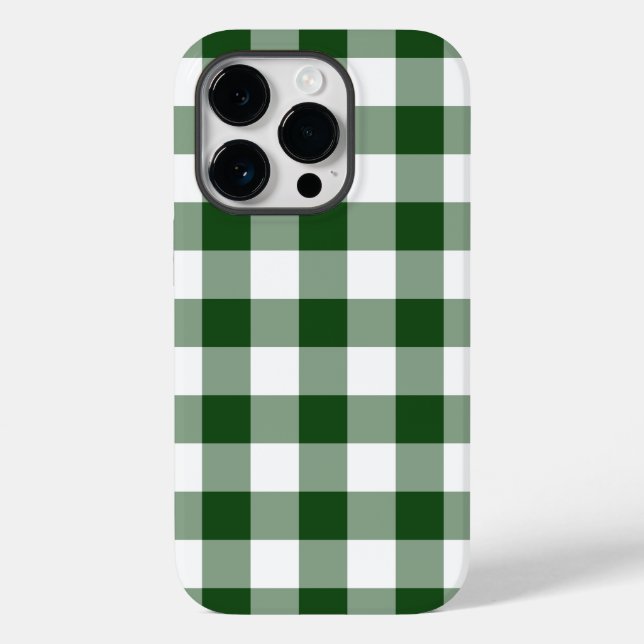 Handsome Green and White Gingham Pattern Case-Mate iPhone Case (Back)