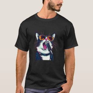 Handsome Karaoke Cat Costume T-Shirt