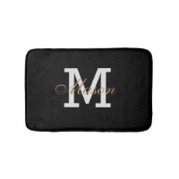 Handsome Monogram Name Initial Chic Black Gold