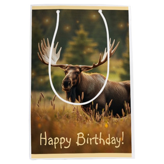 Handsome Moose Gift Bag (Front)