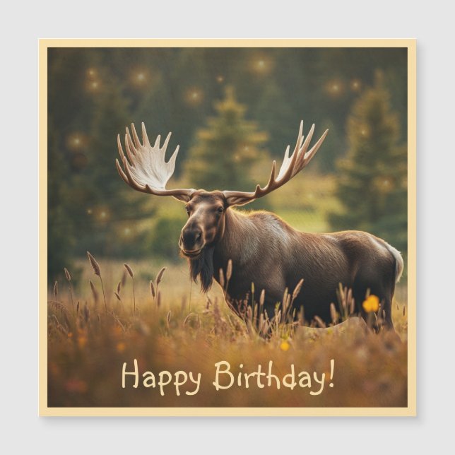Handsome Moose Magnetic Card (Front)