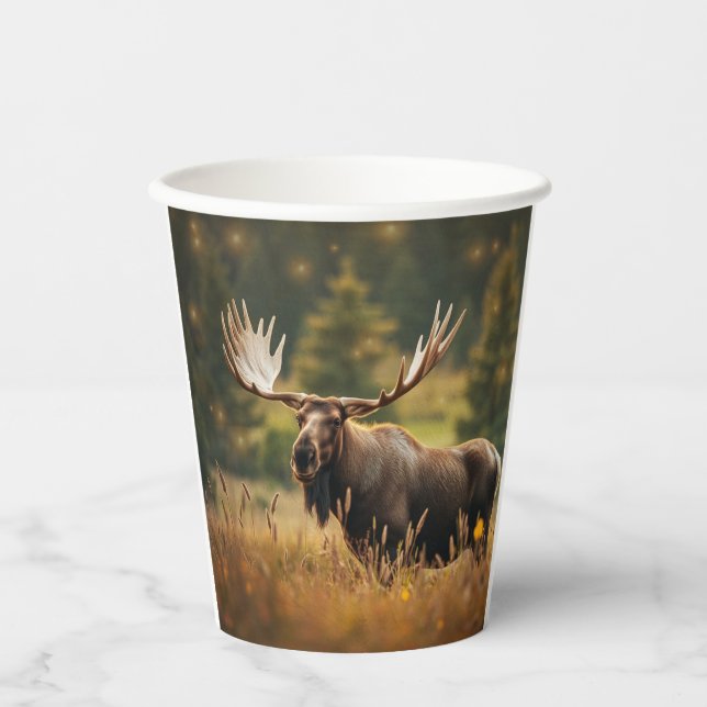 Handsome Moose Paper Cups (Front)
