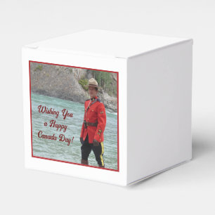 Handsome Mountie Happy Canada Day Funny Photo Favour Box