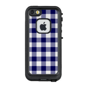 Handsome Navy and White Gingham Plaid LifeProof FRÄ’ iPhone SE/5/5s Case
