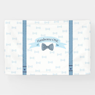 Handsome One Baby Boy First Birthday Banner