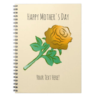 Handsome Orange Rose Notebook