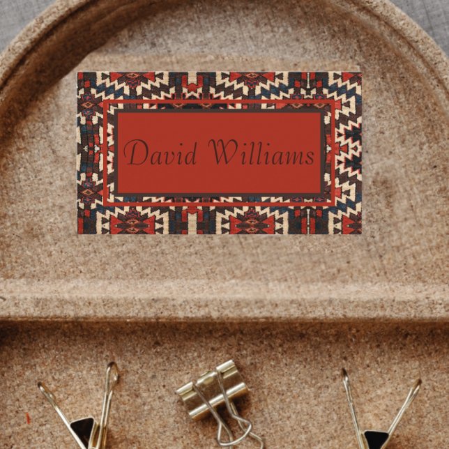 Handsome Oriental Rug Design Business Card (Creator Uploaded)