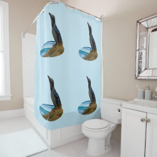 Handsome Penguin, Shower Curtain