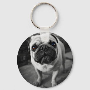 Handsome Pug Key Ring