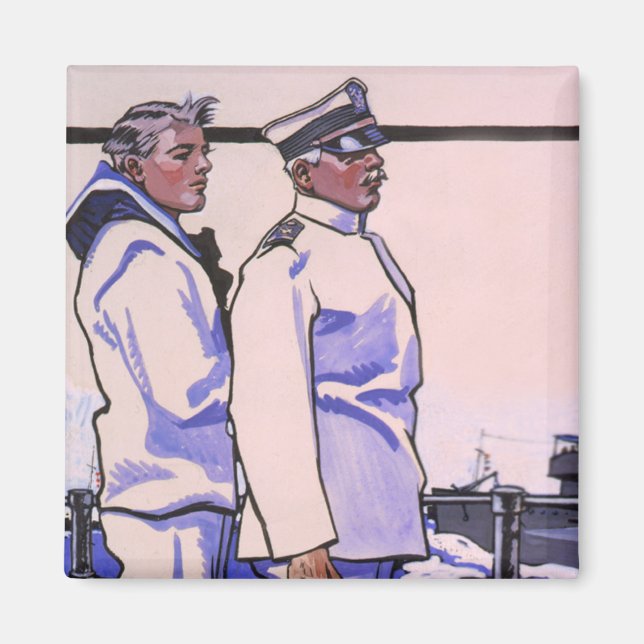 Handsome Sailors, WW1 1917 Art Magnet (Front)