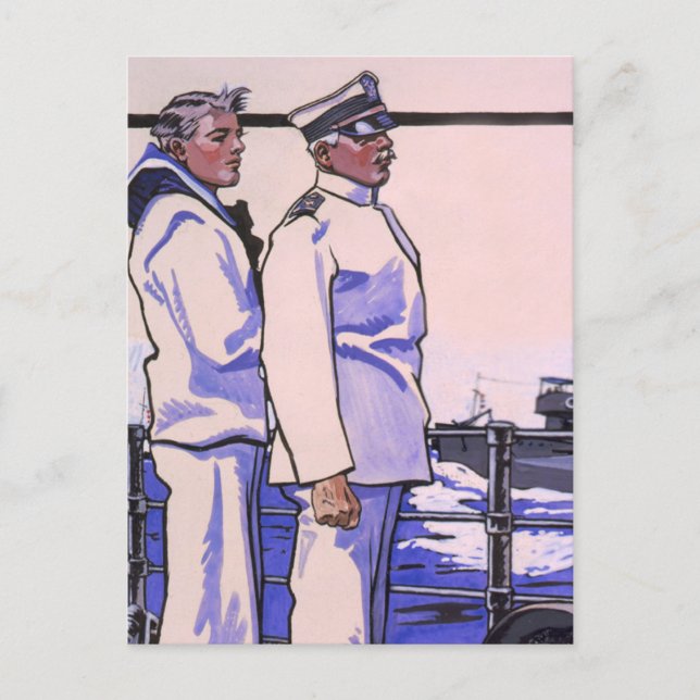 Handsome Sailors, WW1 1917 Art Postcard (Front)