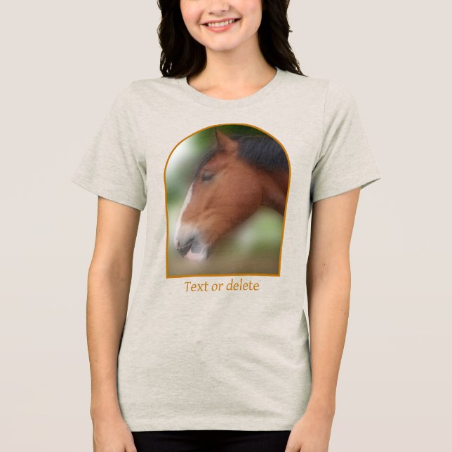Handsome Shire Draft Horse Personalized Tri-Blend Shirt (Front)