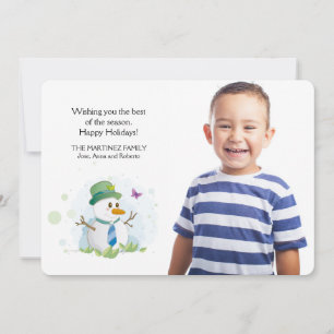 Handsome Snowman Photo Invitation