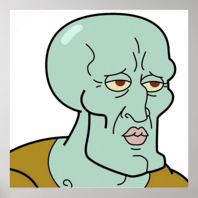 Handsome Squidward TShirt Poster (Front)