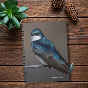 Handsome Tree Swallow: Bird on a Wire Notebook