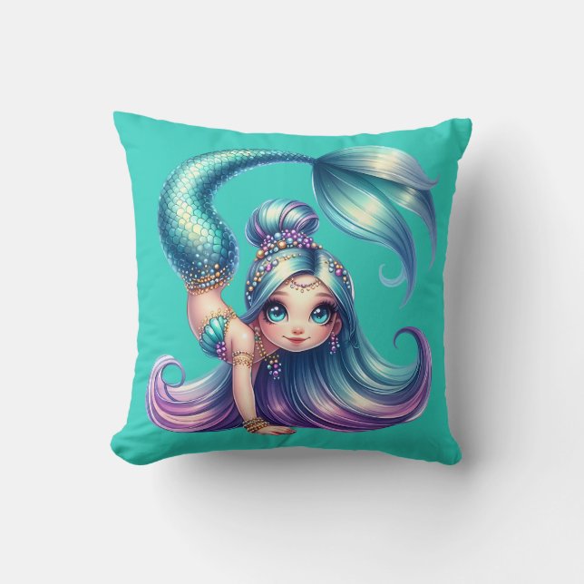 "Handstand Mermaid Magic" Cushion (Front)