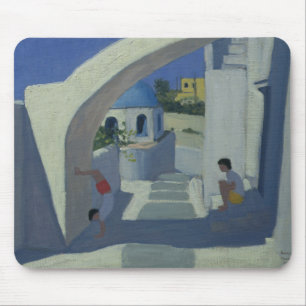Handstand Santorini Mouse Pad