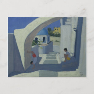 Handstand Santorini Postcard