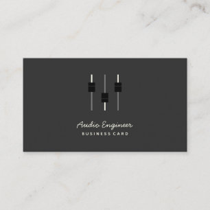 Handwriting Audio Engineer w/ Logo & Social Media Business Card