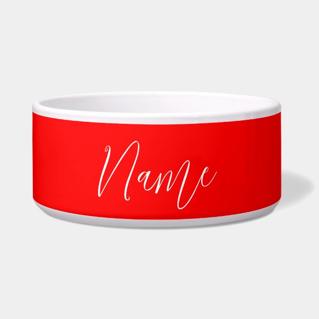 Handwriting Elegant Name Red Colour Plain (Front)