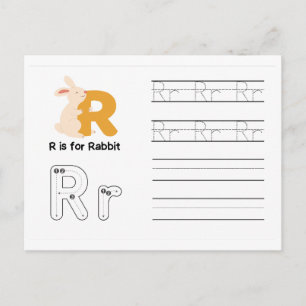 Handwriting FlashCards for Kindergarten   R,S   Postcard