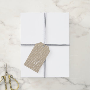 Handwriting INITIAL Romantic Writer Author Story Gift Tags