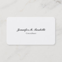 Handwriting Minimalist White Professional Plain
