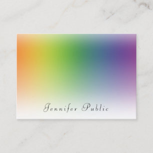 Handwriting Modern Colourful Template Beauty Salon Business Card