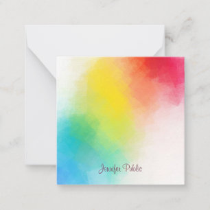 Handwriting Monogram Rainbow Colours Template