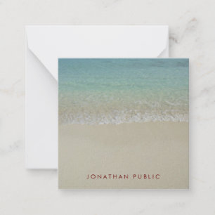 Handwriting Monogram Template Sea Waves Sand