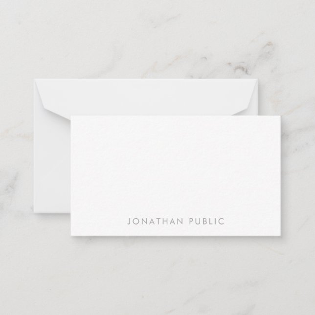 Handwriting Monogrammed Minimalist Template Simple (Front)