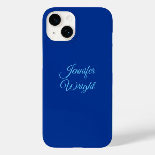 Handwriting Name Classical Plain Air Force Blue  Case-Mate iPhone 14 Case