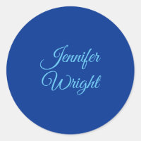Handwriting Name Classical Plain Air Force Blue