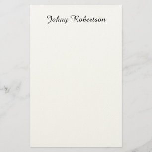 Handwriting Name Plain Elegant Professional Modern Stationery