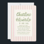 Handwriting Pastel Retro Wedding invitation Card<br><div class="desc">..</div>