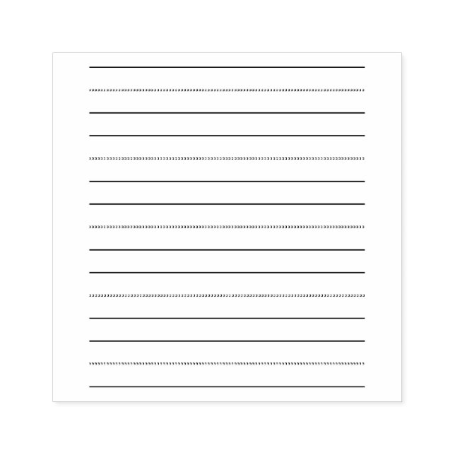 Handwriting Practice Lines Rubber Stamp (Imprint)