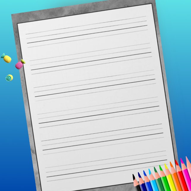 Handwriting Practice Sheets Modern Grey Watercolor Notepad (Creator Uploaded)