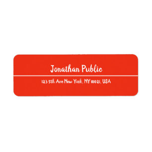 Handwriting Red Christmas Template Return Address Label