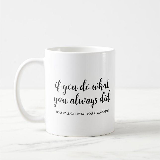 Handwriting Script Custom Template Positive Quote Coffee Mug (Left)
