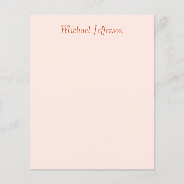 Handwriting Script Name Elegant Plain  Flyer (Front)