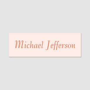 Handwriting Script Name Elegant Plain Simple Name Tag