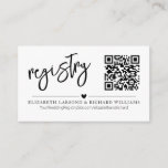 Handwriting Simple Modern Wedding Registry QR Enclosure Card<br><div class="desc">Introduce a touch of modern simplicity to your wedding preparations with our Handwriting Simple Modern Wedding Registry QR Code Enclosure Card. This elegant and minimalist enclosure card is designed to streamline your wedding registry process, making it effortless for your guests to contribute to your special day. The black and white...</div>