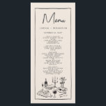 Handwriting Typography Retro Wedding Menu<br><div class="desc">Handwriting Typography Retro Wedding Menu</div>