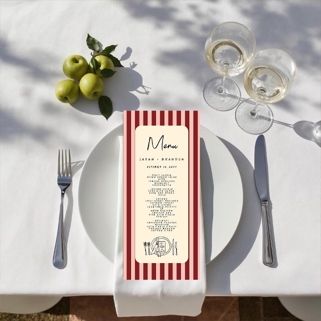 Handwriting Typography Retro Wedding Menu (Creator Uploaded)