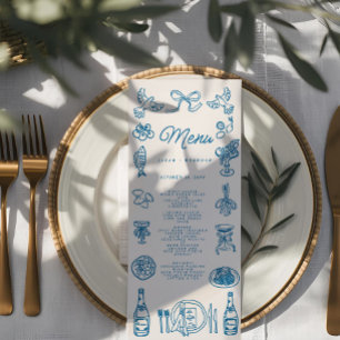 Handwriting Typography Retro Wedding Menu