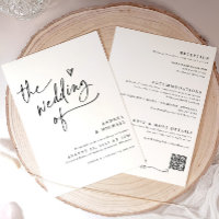 Handwriting with Heart Wedding Modern QR Code