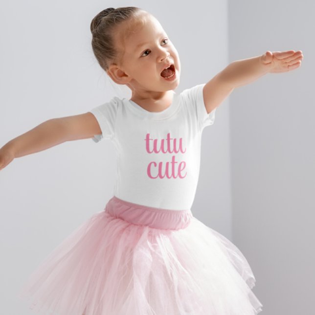 Handwritten Aesthetic Pink Tutu Cute Baby Girl   Baby Bodysuit (Creator Uploaded)