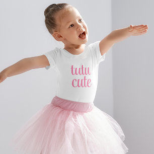 Handwritten Aesthetic Pink Tutu Cute Baby Girl   Bodysuit